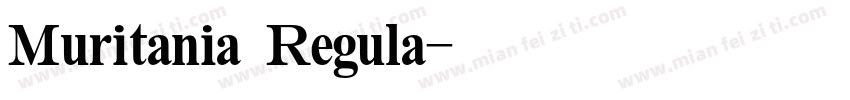 Muritania Regula字体转换